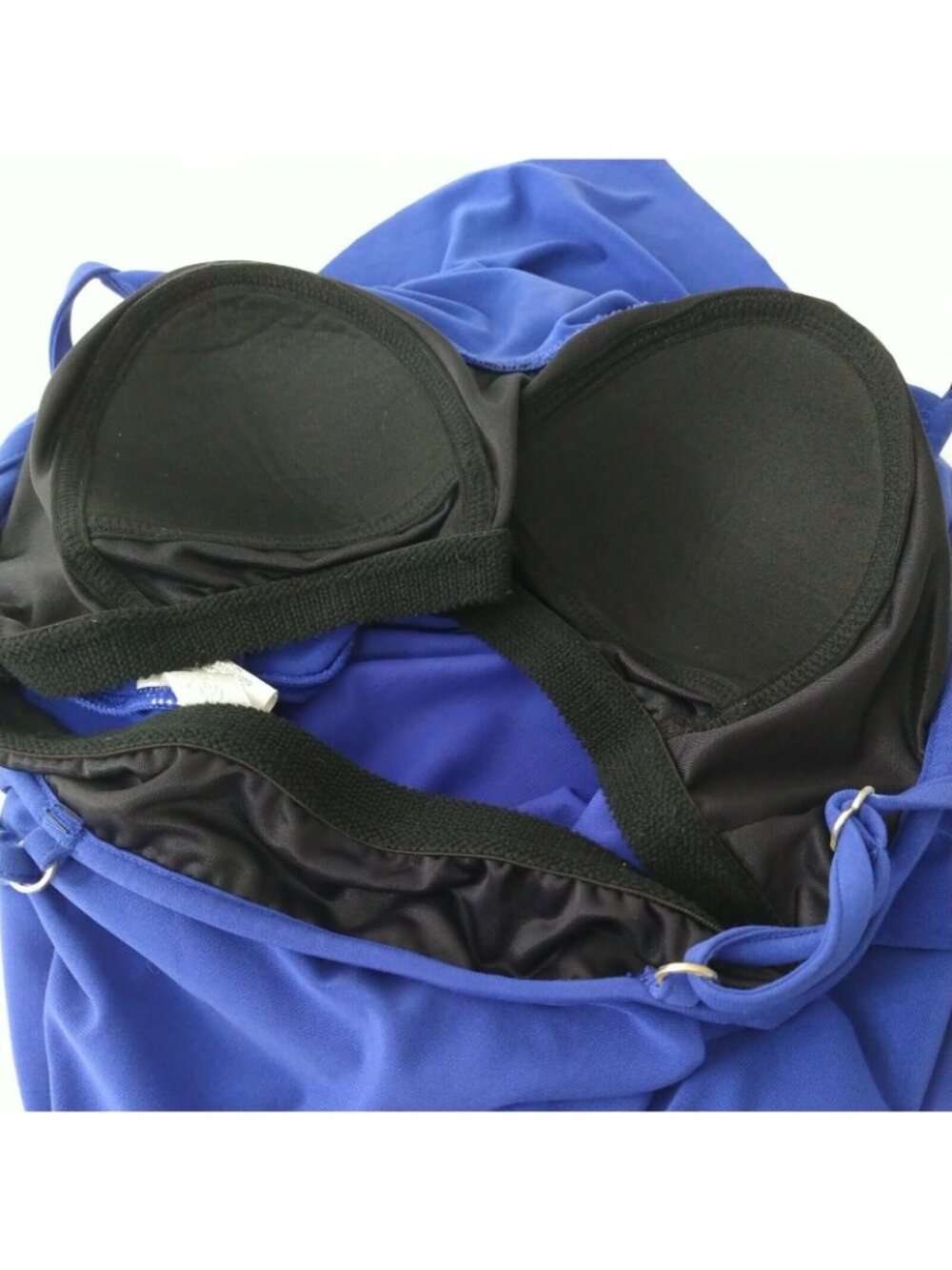 MagicSuit Layered Tankini Swim Top Women Size 8 Blue Padded V-Neck Vacation - Picture 4 of 8